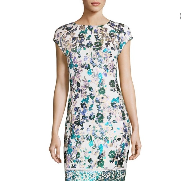 ECI Dresses & Skirts - [ECI] Metallic Print Sheath Dress